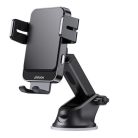 Joyroom JR-ZS219 autós telefontartó készlet Qi vezeték nélküli töltővel (fekete) tapadókorongos, műszerfelra