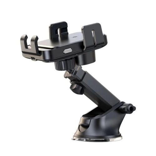 Joyroom JR-ZS219 autós telefontartó készlet Qi vezeték nélküli töltővel (fekete) tapadókorongos, műszerfelra