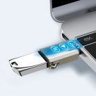 Joyroom S-H151 USB-C (male) / USB-A (female) adapter akasztólyukkal - Ezüst