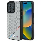 iPhone 16 Pro Szürke Eredeti BMW M Perforated Tricolor Line Magsafe BMHMP16L23PUPDG tok