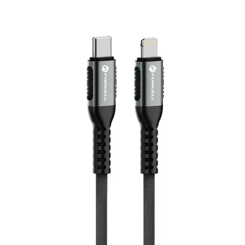 FORCELL F-ENERGY C259 kábel Type C - Lightning PD 3A 27W Cafule 1,2 m fekete