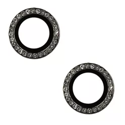   Edzett üveg HARD DIAMOND kamera (LENCSE) iPhone 16/16 Plus fekete (2 darab lencse) üvegfólia