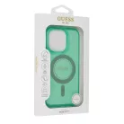 iPhone 16 Pro zöld Eredeti GUESS IML Strasszköves Magsafe tok GUHMP16LPFTDTEN