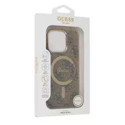  iPhone 16 Pro Barna Eredeti GUESS IML 4G Magsafe GUHMP16LH4STW tok
