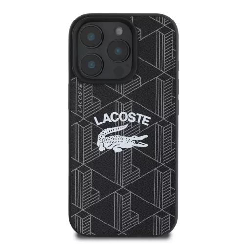 iPhone 16 Pro Fekete Lacoste Blend Monogram MagSafe tok