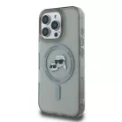 iPhone 16 Pro Fekete Karl Lagerfeld IML K&CH Heads Metal Frame MagSafe tok