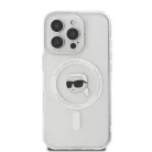 iPhone 16 Pro átlátszó Karl Lagerfeld IML Karl Head Metal Frame MagSafe tok