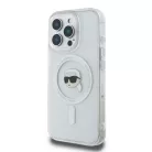 iPhone 16 Pro átlátszó Karl Lagerfeld IML Karl Head Metal Frame MagSafe tok