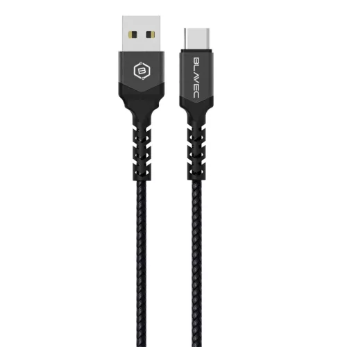 Blavec Cable Raptor fonott - USB to Type C - 3A 2 méter (CRA-UC3BG20) fekete-szürke