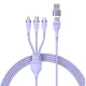 Baseus Cable Flash Series II 3 in 1 - USB + Type C to Type C, Lightning, Micro USB - 100W 1,2 méter (CASS030105) lila