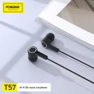 Foneng Fülhallgatók T57 mikrofonnal fekete