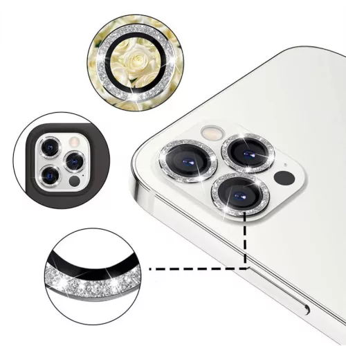 Tempered Glass HARD DIAMOND kamera (LENCSE) védő üvegfólia iPhone 14/14 Plus ezüst (2 darab lencséhez)