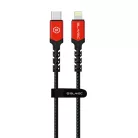 Blavec Cable Raptor fonott - Type C to Lightning - PD 20W 2,4A 2 méter (CRA-CL24BR20) fekete-piros