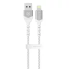 Blavec Cable Raptor fonott - USB - Lightning kábel - 2A 3 méteres (CRA-UL2WS30) fehér-ezüst