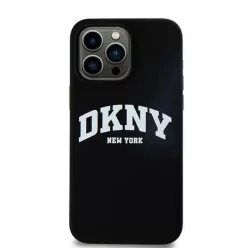  iPhone 16 Pro Fekete DKNY Szilikon Fehér Nyomtatott Logós MagSafe Tok