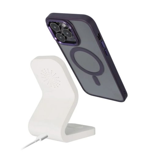 COLOR EDGE MAG COVER tok MagSafe kompatibilis IPHONE 15 Pro Max sötét lila