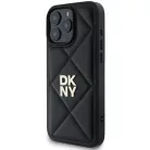iPhone 16 Pro Fekete DKNY Quilted Stack Logo tok