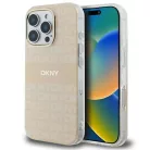 iPhone 16 Pro Pink DKNY Repeat Texture Pattern & Stripe MagSafe tok