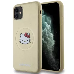 iPhone 11 Arany Hello Kitty Leather Kitty Head MagSafe tok