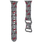 Apple Watch 38/40/41mm Fekete Hello Kitty Silicone Bows & Stripes Szíj