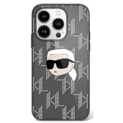   iPhone 16 Pro Fekete Karl Lagerfeld IML Karl Head Electroplated tok