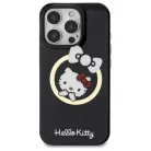 iPhone 16 Pro Fekete Hello Kitty IML Fun Bow Magsafe tok