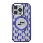 iPhone 16 Pro Lila Karl Lagerfeld IML Monogram K&CH Heads MagSafe tok