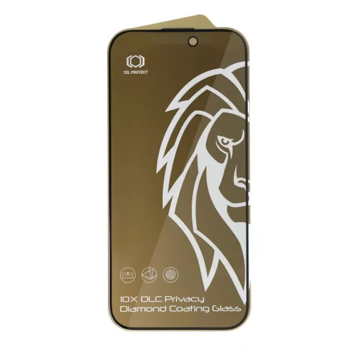 Edzett üveg Tel Protect 10X Privacy DLC Diamond Coating iPhone 16 üvegfólia