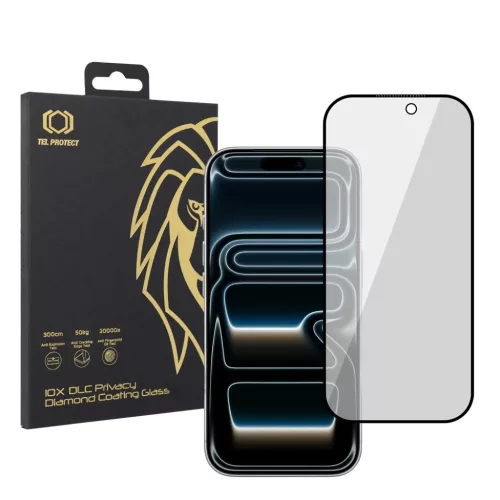 Tel Protect 10X Privacy DLC Diamond Coating üvegfólia iPhone 17 Pro