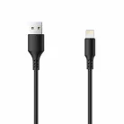 Lightning Setty kábel USB - 3,0 m 2A fekete ÚJ