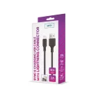 Lightning Setty kábel USB - 3,0 m 2A fekete ÚJ