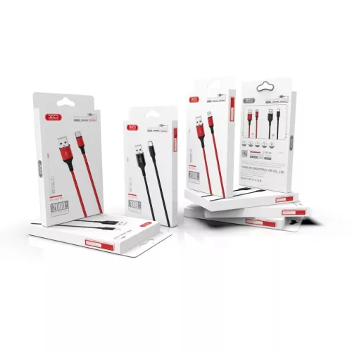 XO kábel NB143 USB - USB-C 2,0 m 2,4A fekete