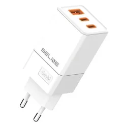   Beline BLN3CW65 2x USB-C + 1x USB 65W fehér (csak fej) PD 3.0 + QC 3.0 GaN