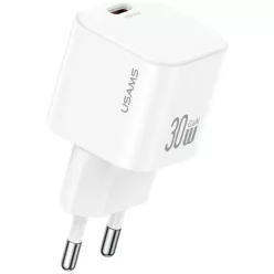   Wall Charger USAMS JO Series CC262 30W USB-C + 1m USB-C/Lightning kábel Fehér