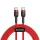 Baseus Cafule Nylon harisnyázott USB-Type C/USB-Type C kábel PD2.0 60W 20V 3A QC3.0 2m piros