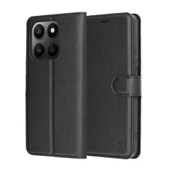 Honor 400 Smart Fekete Techsuit - Leather Folio tok