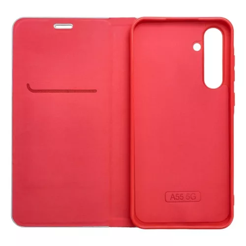 LUNA fliptok Carbon piros iPhone 7 / 8 / SE 2020 / SE 2022 tok