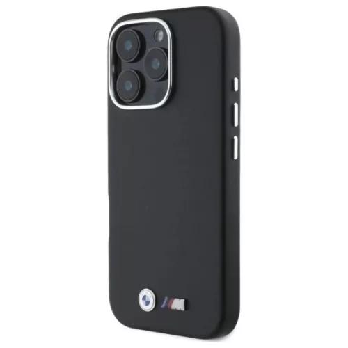 iPhone 16 Pro fekete BMW M Simított Teljesen Bekerített Fém MagSafe tok