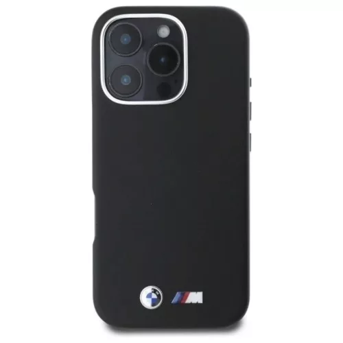 iPhone 16 Pro fekete BMW M Simított Teljesen Bekerített Fém MagSafe tok