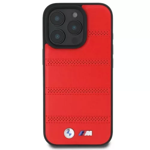iPhone 16 Pro Piros BMW M Perforált és Varrt Vonal MagSafe tok