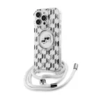iPhone 16 Pro átlátszó Karl Lagerfeld IML Monogram Crossbody K&CH Heads MagSafe tok
