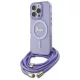iPhone 16 Pro 6.3" lila/lila merev tok Guess GUHMP16LHCTSGNSU Crossbody Cord Script MagSafe tok