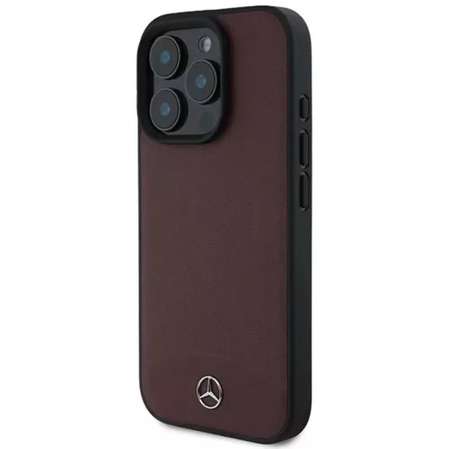 Mercedes Texturált és Sima Bőr MagSafe tok iPhone 16 Pro - piros tok