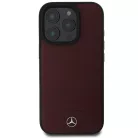 Mercedes Texturált és Sima Bőr MagSafe tok iPhone 16 Pro - piros tok