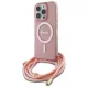 iPhone 16 Pro 6.3" Guess Crossbody Cord Script MagSafe pink/pink tok