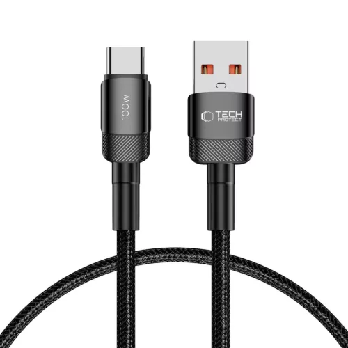 Tech-protect Ultraboost Evo Type-c Kábel 100w/5a 50cm Fekete
