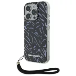   iPhone 16 Pro 6.3" lila Zebra szíjjal Karl Lagerfeld KLHCP16LHZBPKCCU tok