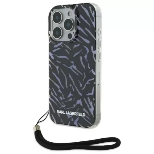 iPhone 16 Pro 6.3" lila Zebra szíjjal Karl Lagerfeld KLHCP16LHZBPKCCU tok