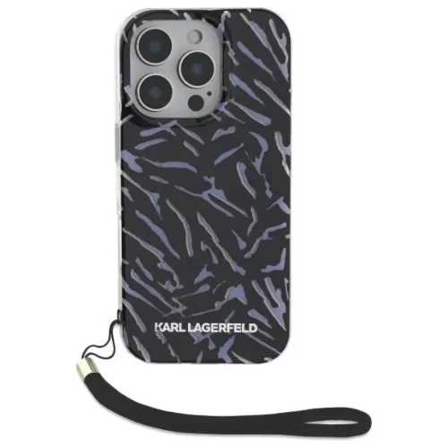 iPhone 16 Pro 6.3" lila Zebra szíjjal Karl Lagerfeld KLHCP16LHZBPKCCU tok