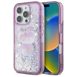   iPhone 16 Pro 6.3" lila/lila Hello Kitty HKHCP16LL50PPU keménytok Liquid Glitter 50. évfordulós party tok
